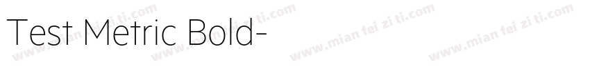 Test Metric Bold字体转换